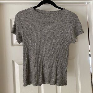 Grey Knit Baby Tee